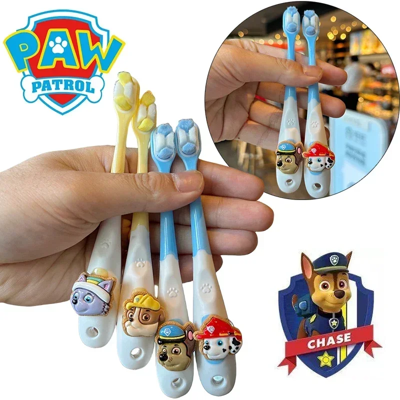 Paw Patrol Chase Children Small Head Soft Bristle Toothbrush Cute High Density Brush Wire Does Not Damage Gums for Baby 2-12Y