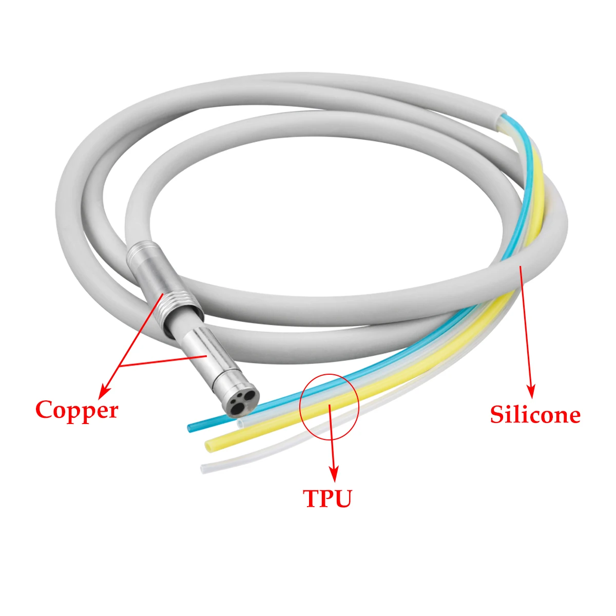 Dental hose silicone tubing 6 Holes 4 Holes 2 Holes High Speed Handpiece Tube for dental chair