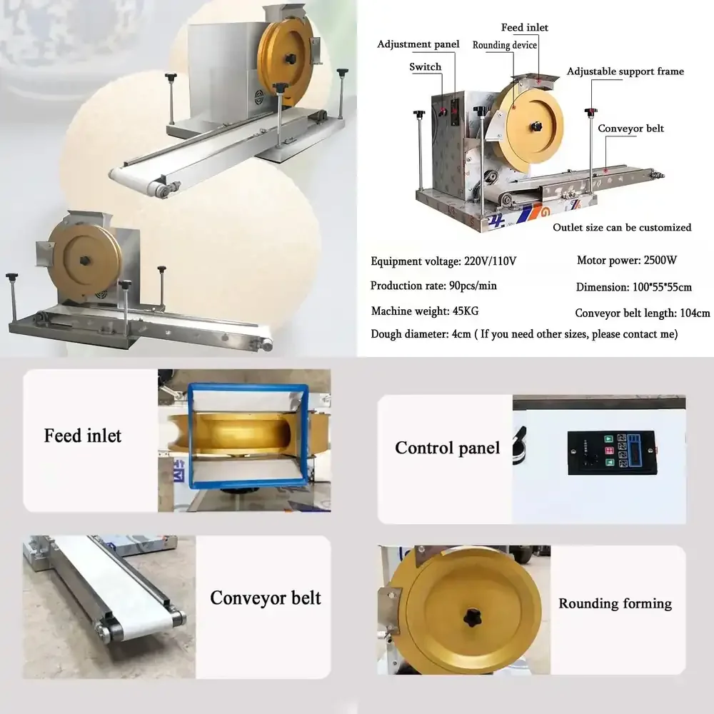 

12.5 Hot sell Automatic dough divider rounder machine bun maker bread maker dough ball maker110V