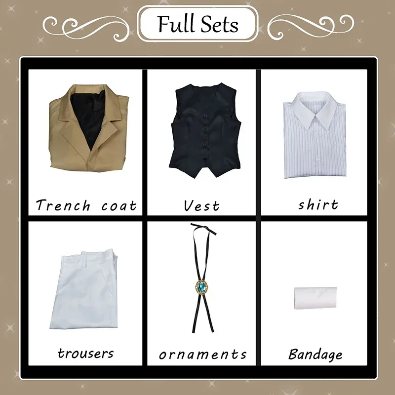 بونغو الضالة الكلاب تأثيري سترة طويلة معطف دازاي أوسامو شعر مستعار هالوين عيد الميلاد زي MN3