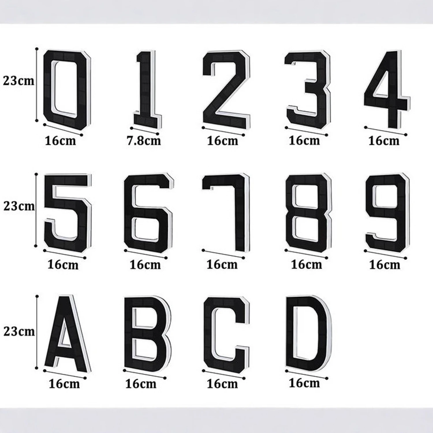 Solar House Number Lights House Sign Light Sensor Modern Led Address Sign Solar House Number Sign Led Address Number for Outdoor view 6