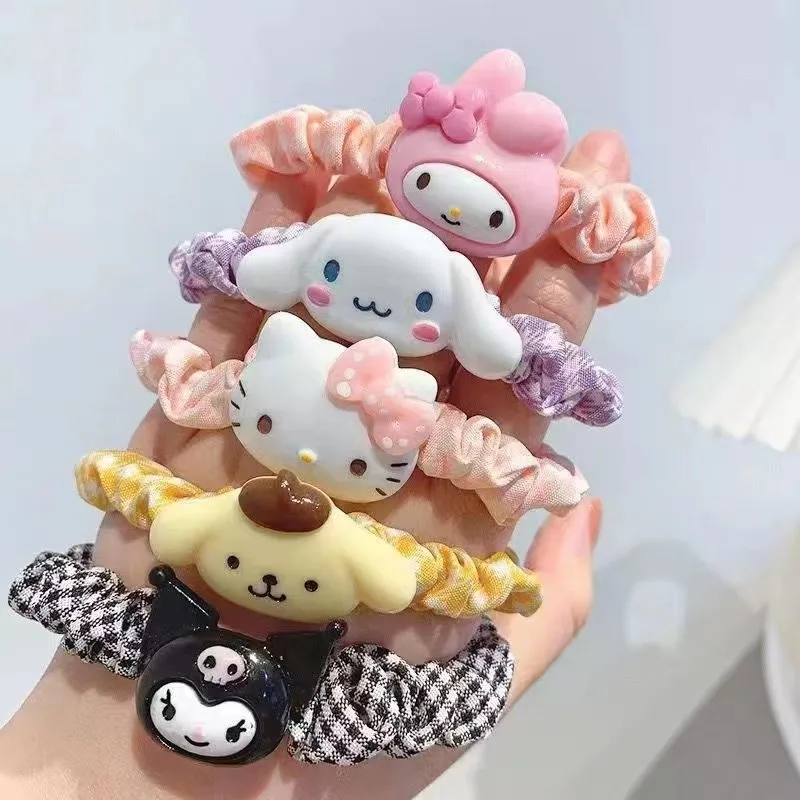 

Sanrio Hello Kitty Cinnamoroll Cartoon Hairbands Anime Figures Cute Q Figurals Anime Merchandise Decoration Girls Birthday Gifts