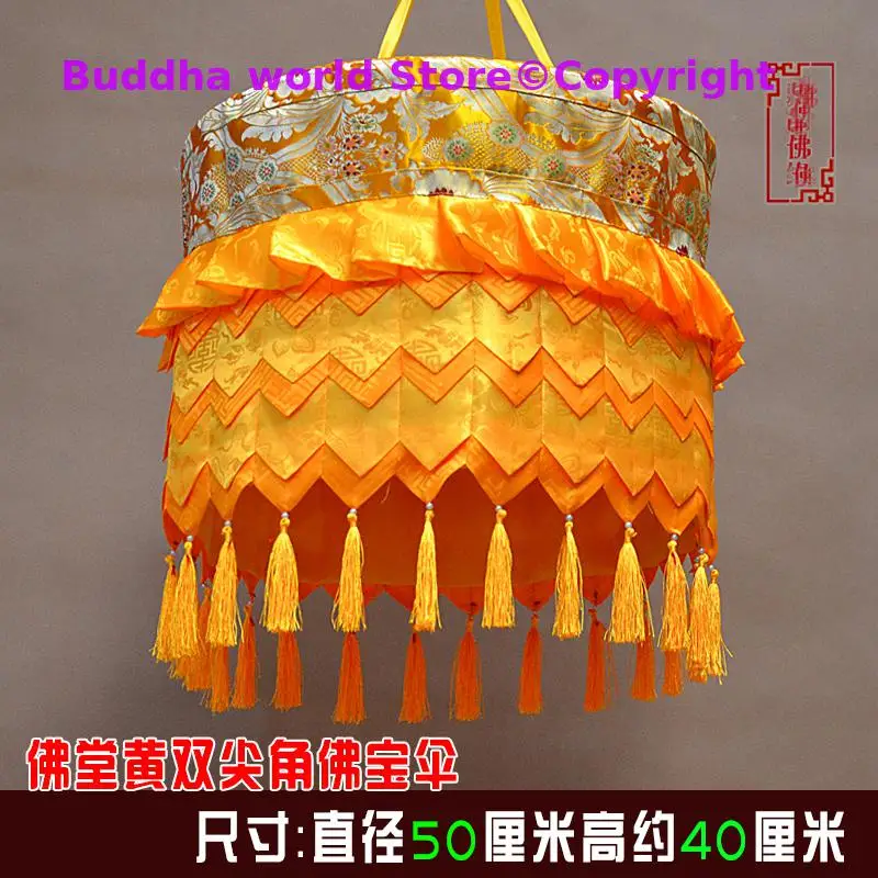 

Wholesale Buddhist supplies Buddhism HOME Sutra Hall Temple Royal auspicious Wall hang Baochuang Buddha TOP CAP BAOSAN