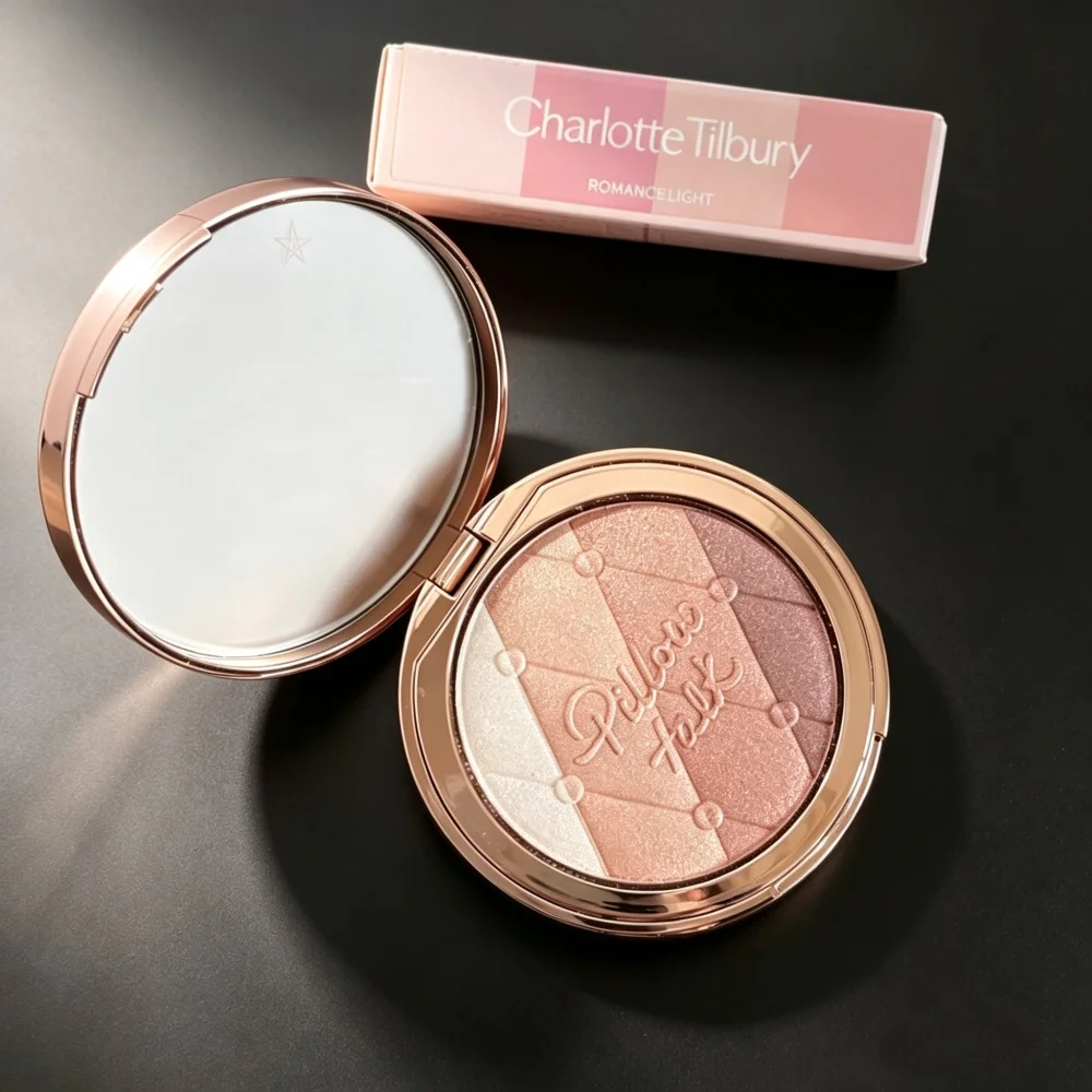 Charlotte Tilbury 4-Farben-Lidschatten-Set, hochpigmentiert, mischbar & Blush-Stick, ultra-feuchtigkeitsspendend, Glow & Lipgloss, Spiegel, aufpolsternd, langanhaltend