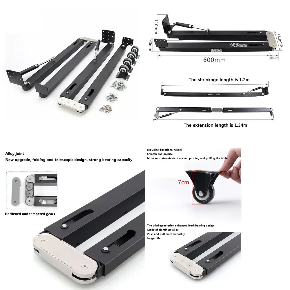 

Фурнитура для складного телескопического стола Qwinn 2026: скрытый откидной стол-бар, соединительная петля из алюминиевого сплава Ailent