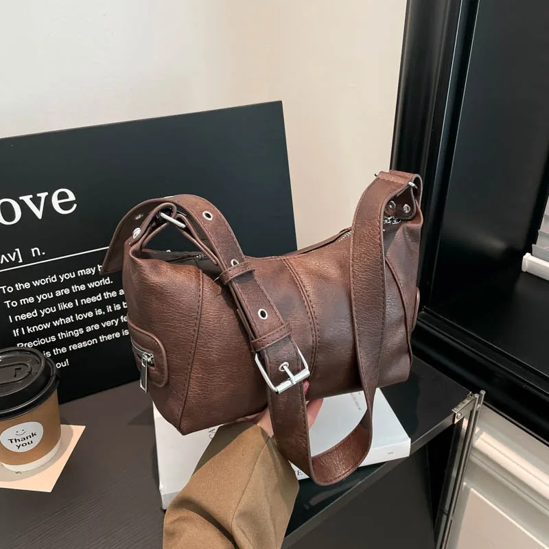 

Сумка через плечо из ПУ, однотонная, с регулируемым ремнем, модная универсальная сумка-мессенджер