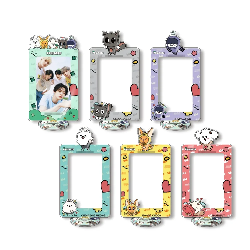Kpop Idol Acrylic Cartoon Photo Frame Keychain Standing SOOBIN YEONJUN BEOMGYU TAEVNet HUAENINGKAI Acrylic Pendant Keyring Gift
