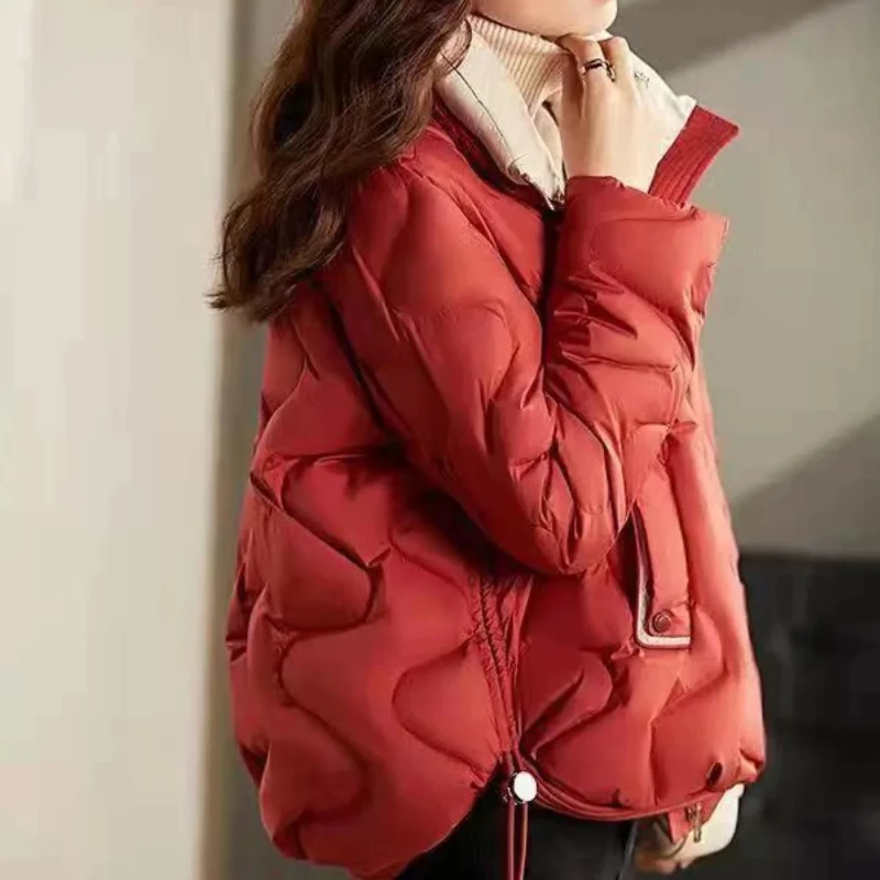 Zip-up Cotton Quilted Coats for Women Warm Winter on Sale Parkas Woman Fashion 2024 Outdoor Clothes High Quality Padded Jackets