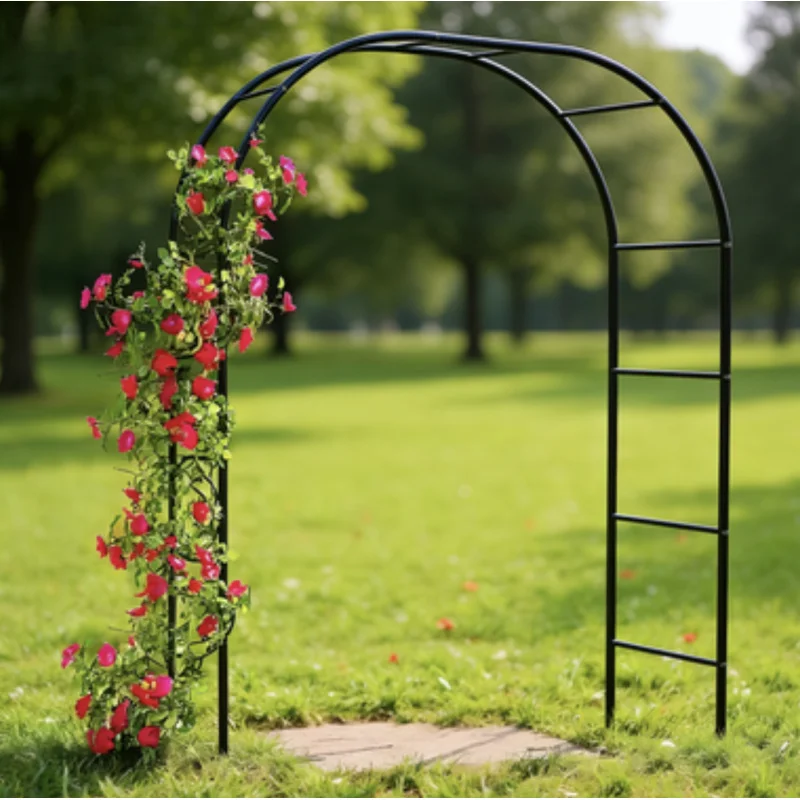 

100 дюймов большая металлическая садовая арка, готическая свадебная подставка для цветов, сверхмощная стальная рама, уличная рама для скалолазания на лужайке, 1/2 шт.