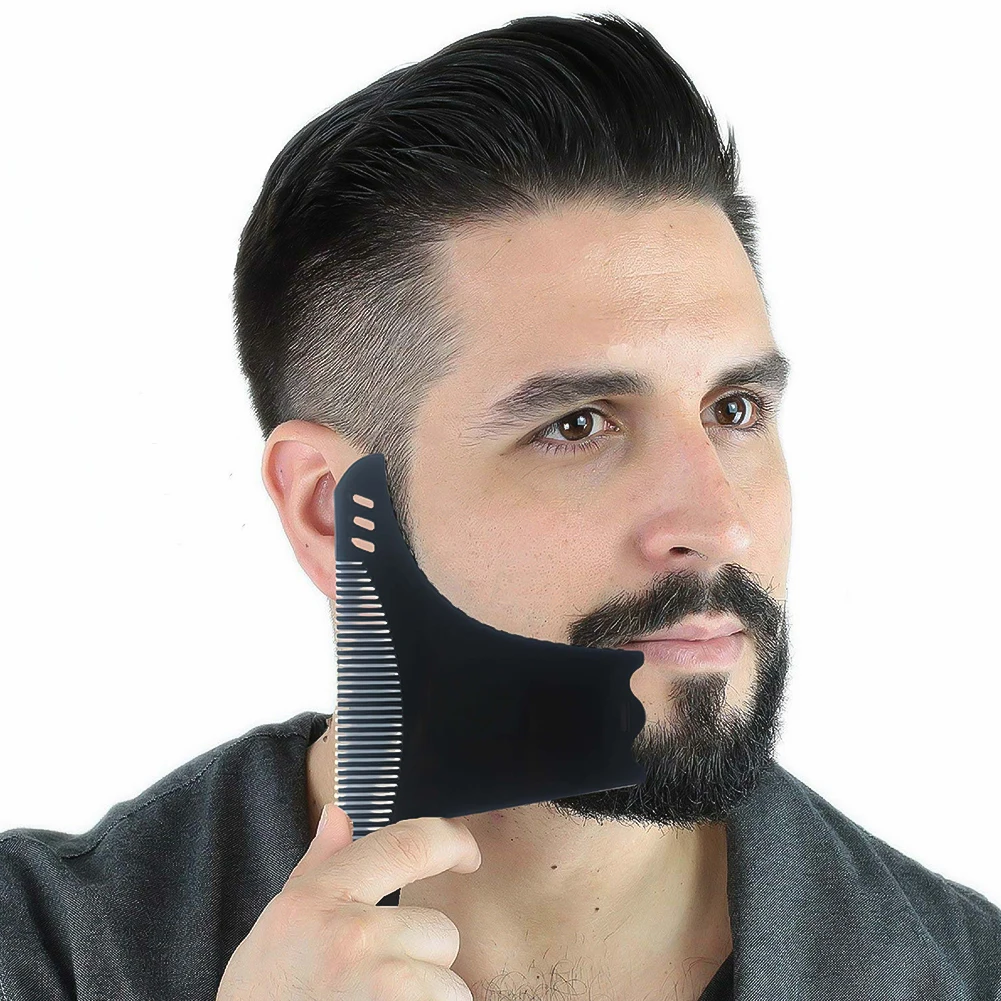 Men Beard Styling Template Stencil Beard Comb Men Beard Shaping Tool Modeling Ruler Shaping Styling Trimming Moustache Barber