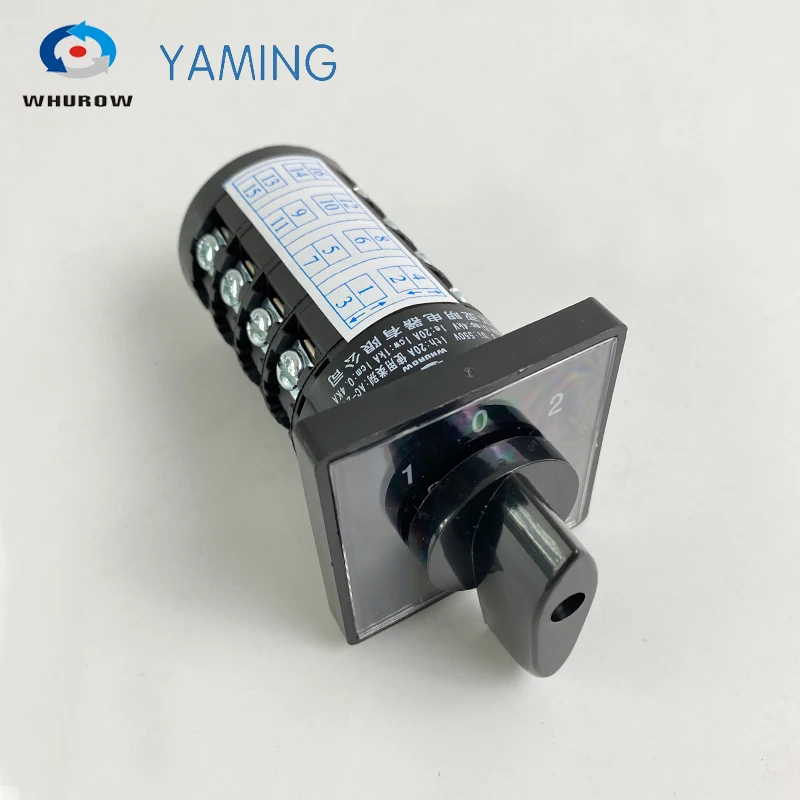 HZ5B سلسلة 20A كاميرا دوارة التبديل التحكم في المحرك الدائرة العالمي التحول محدد الاتصال الفضي 1-4 أقطاب