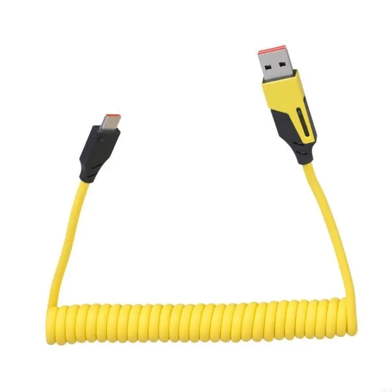 G8TA 65W Type C+USB to Type C Retractable Data Cable High-Speed 480Mbps Transmission