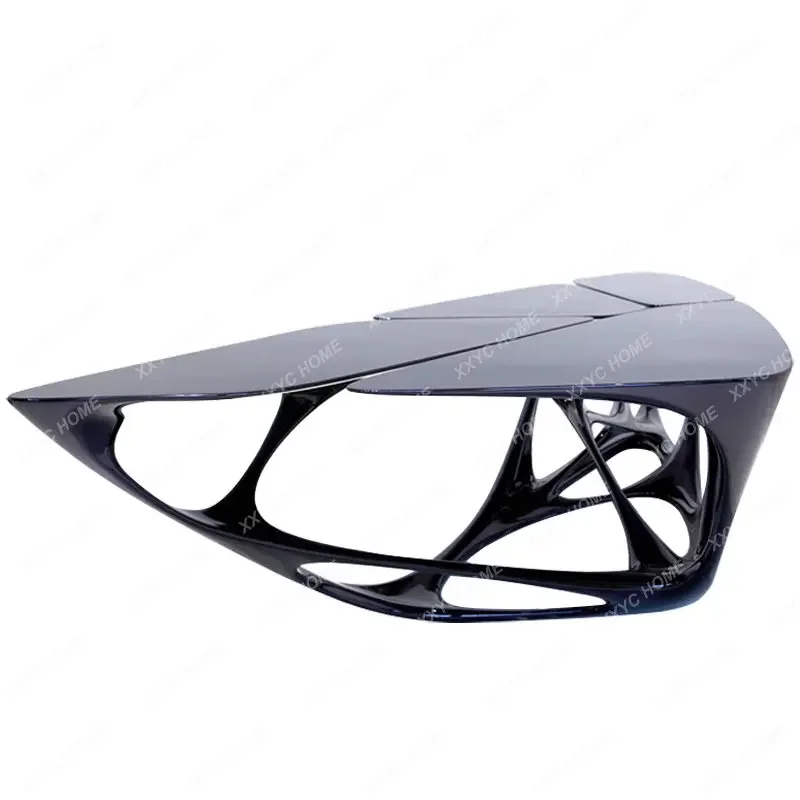 

Modern Art Frp Triangle Crack Hollow Shaped Coffee Table Creative Showroom Conference Table living room center coffee table