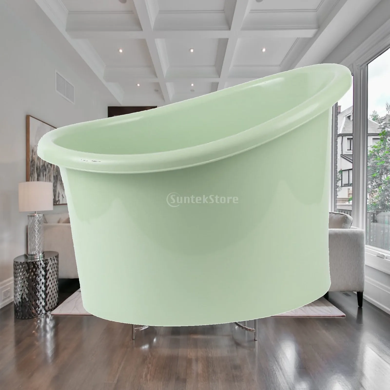 Baby Bath Tub Bucket with Comfort Support Seat for Infant 6-18 Months Foldable Non Slip Shower Bucket Portable Bathtub for