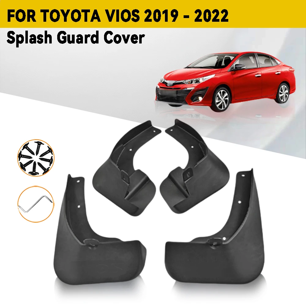 

Abs Matte Black Plastic Plastic For Toyota Vios 2019 - 2022 Car Splash Guard Cover Car Accessories Exterior Decorate