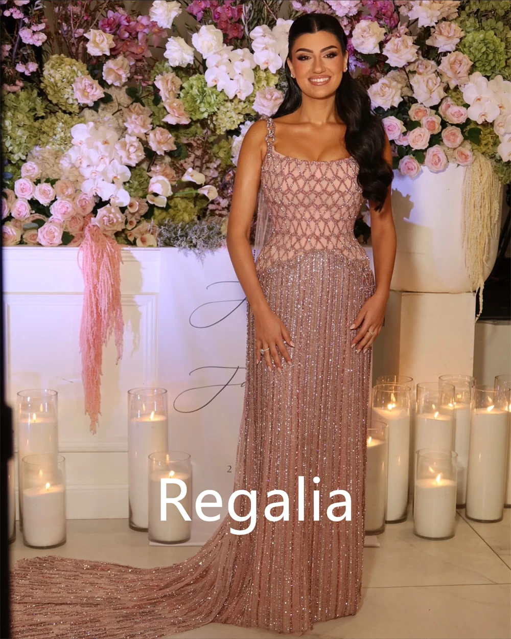 فساتين سهرة أنيقة مخصصة من التول كلاسيكية بدون حمالات بدون أكمام فساتين العودة للوطن مزاجه فساتين المناسبات الخاصة #2