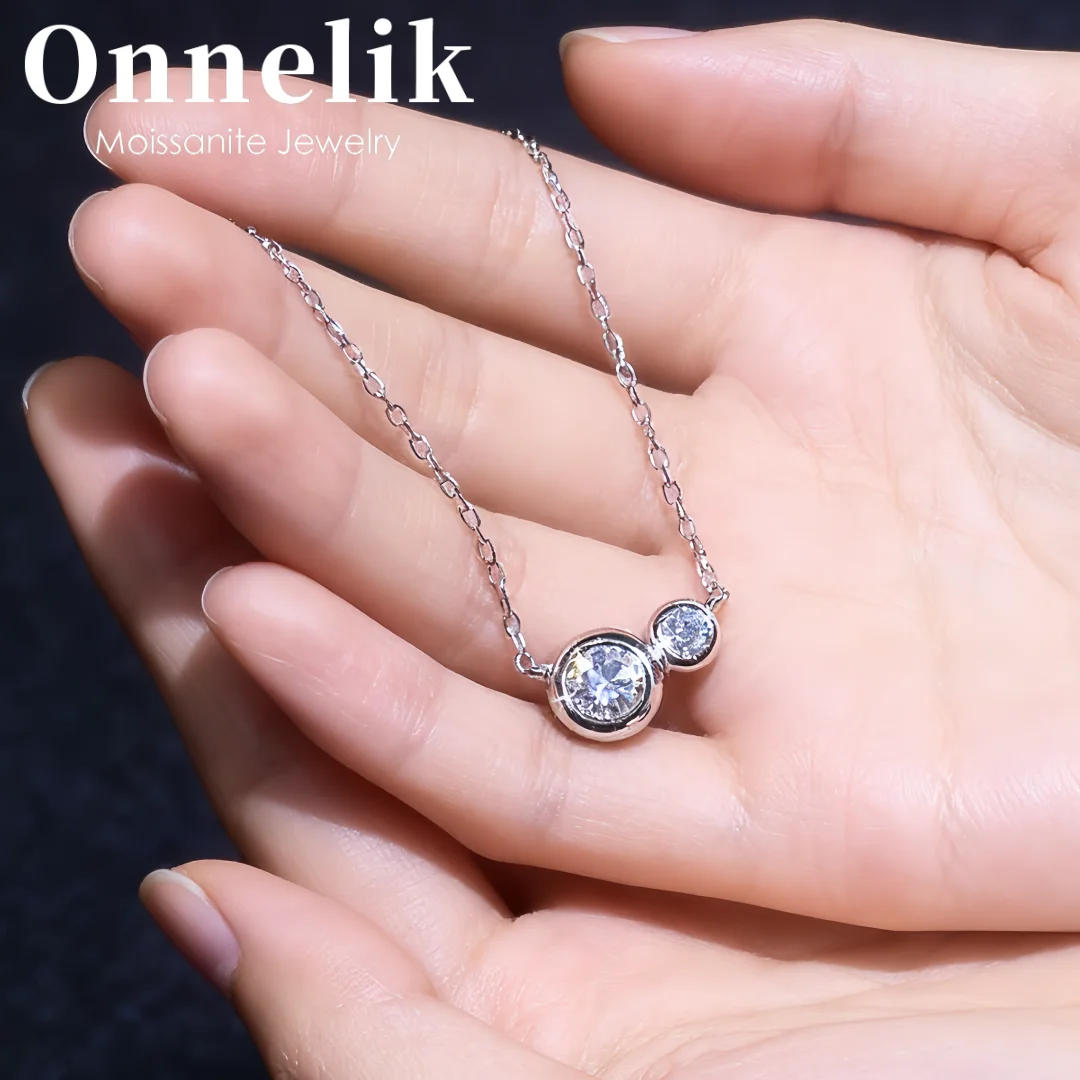 

Onnelik S925 стерлингового серебра муассанит ожерелье пузырь кулон минималистичные универсальные украшения для женщин роскошные элегантные подарки