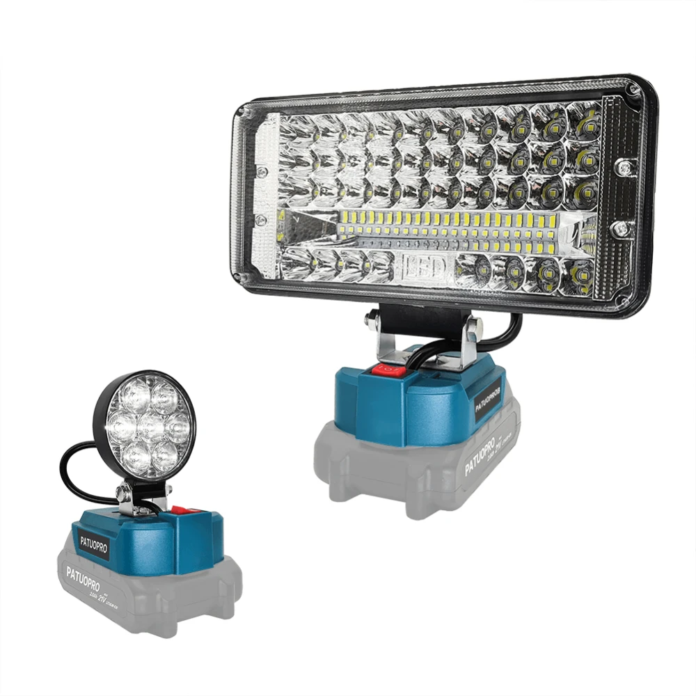 Imagem -02 - Patuopro Led Portátil Luz de Trabalho Local de Trabalho Portátil sem Fio Lanterna Recarregável para Makita 18v Bateria sem Bateria