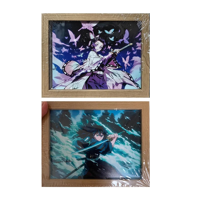 

Аниме Demon Slayer Lighting Painting Kochou Shinobu Tokitou Muichirou Коллекционные карты Рождественский подарок на день рождения игрушка для детей