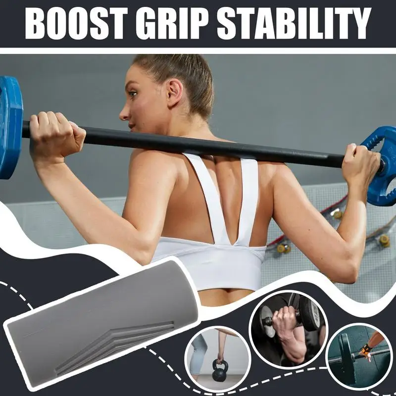 

Barbell Grips for Hands Thick Barbell Fitness Gym Bar Grip Silicone Gym Equipment for Women and Men Row Puller Kettlebell Muscle