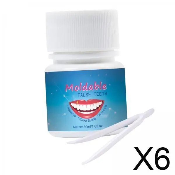 

Tooth Repair Set Moldable Teether Filling Beads False Teeth Gap Solution Kit for Cosmetic Installation Teeth