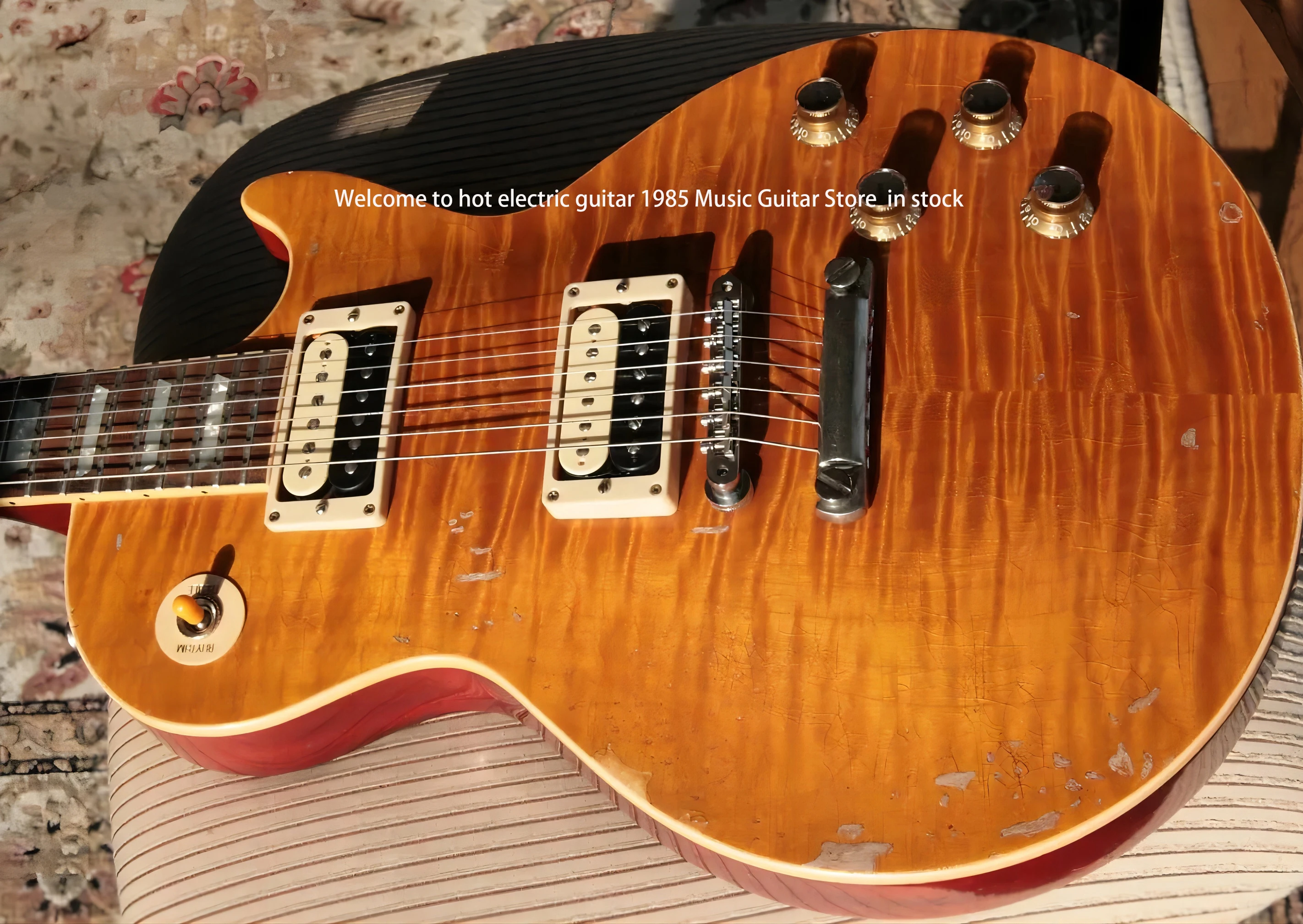 Custom Slash hot5AFD MURPHYAGED SIGNED Appetite For Destruction Flame Maple Top guitar