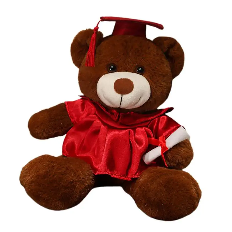 Stuffed Animal Graduation 2024 Girls Graduation Decoration Plush Bear With Hat Graduation Bear Celebrate College Graduation &