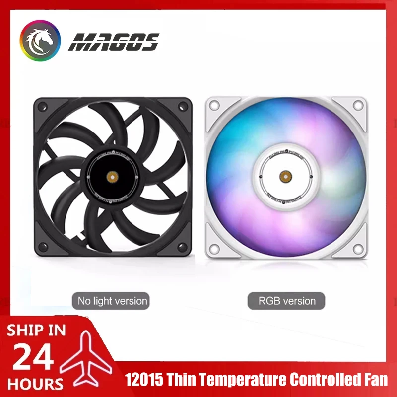 

HF12015 12cm Ultra Thin ITX Case Fan 4Pin PWM Silent High Wind Pressure FDB Design 15MM Thickness PC Case Fan for Gamer PC