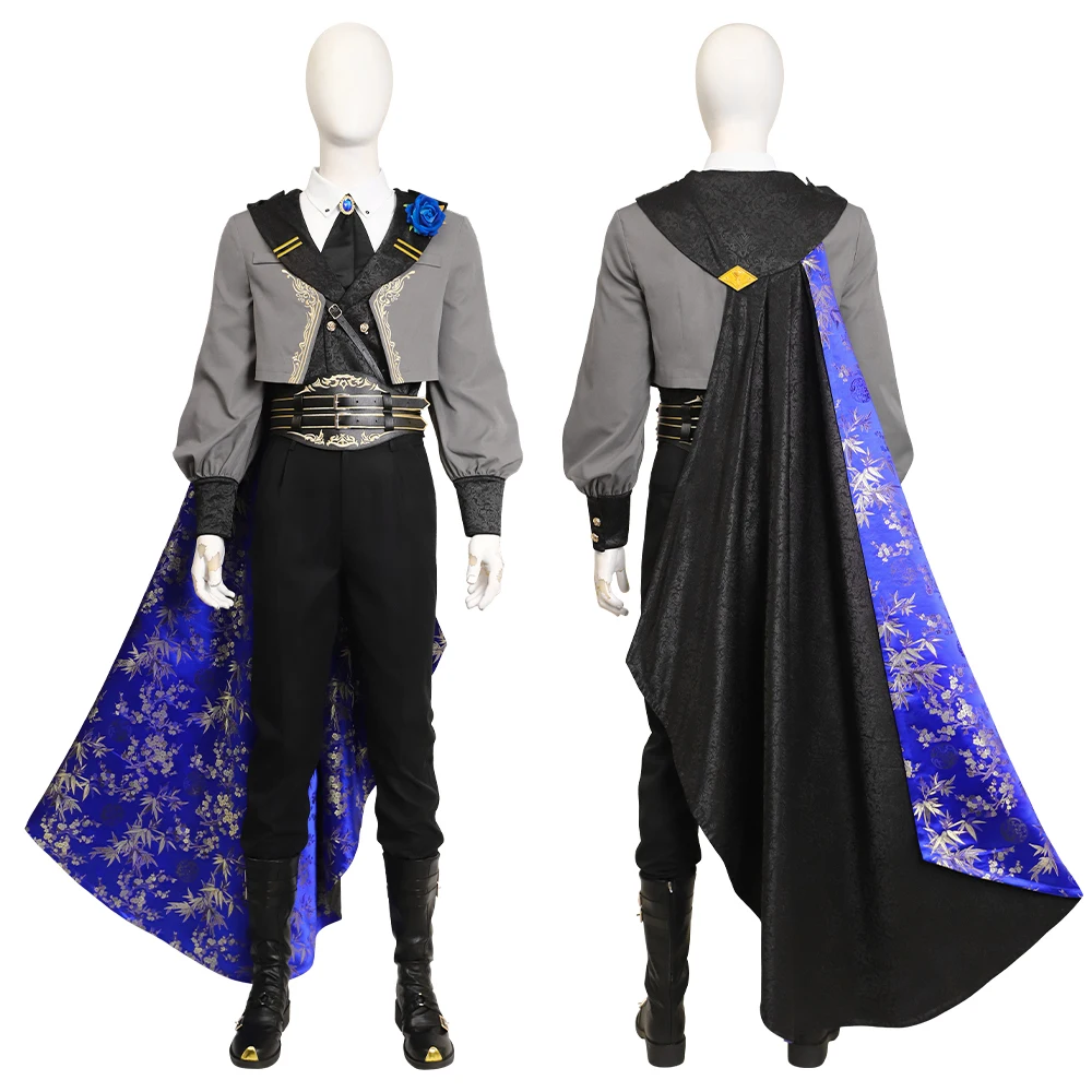 FFVII Game Sephiroth Role Playing Costumes Halloween Party Dress Eternal Crisis Men's Fantasia Thorn Night Inspiration Uniform