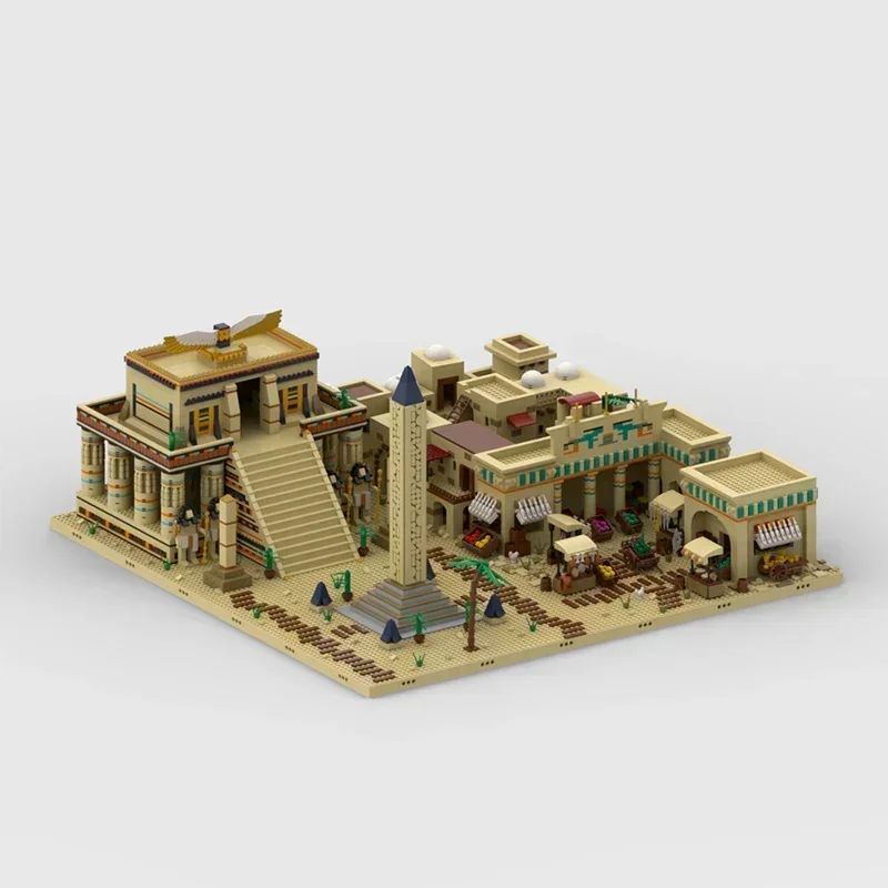 Historical Street View Model MOC Building Brick Ancient Egypt Diorama Modular Technology Gift Holiday Assemble Children Toy Suit