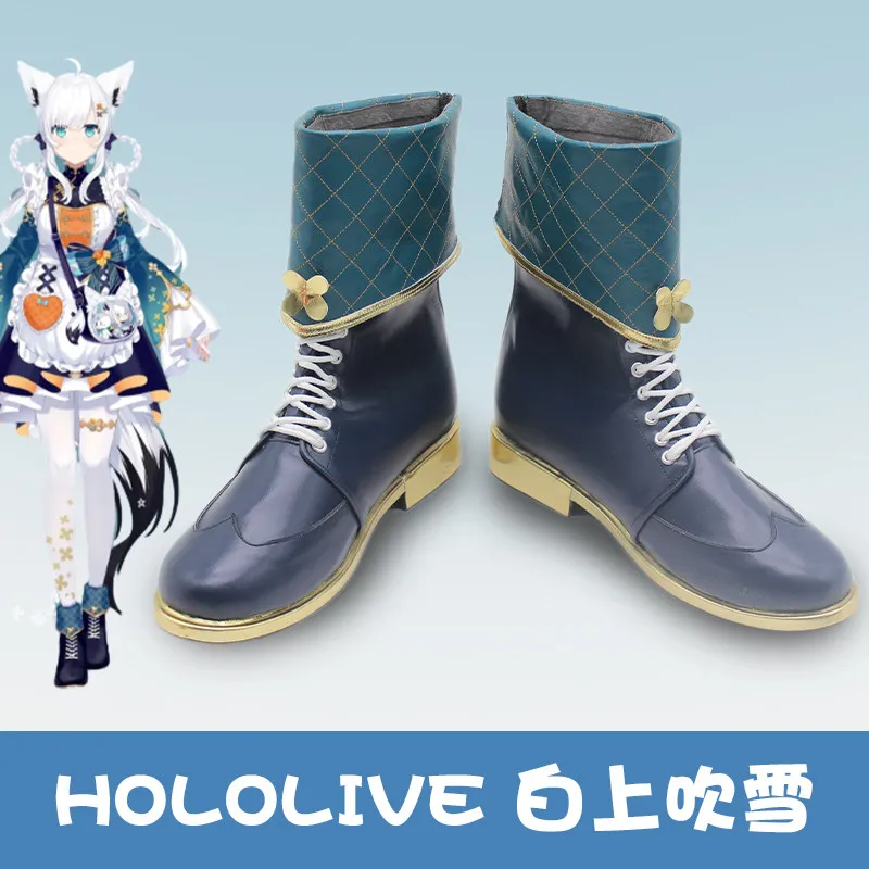 

Новые ботинки для косплея Youtuber Hololive Shirakami Fubuki в стиле горничной кафе, аниме-ботинки для кофеен, Хэллоуина, вечеринок, карнавалов, Рождества