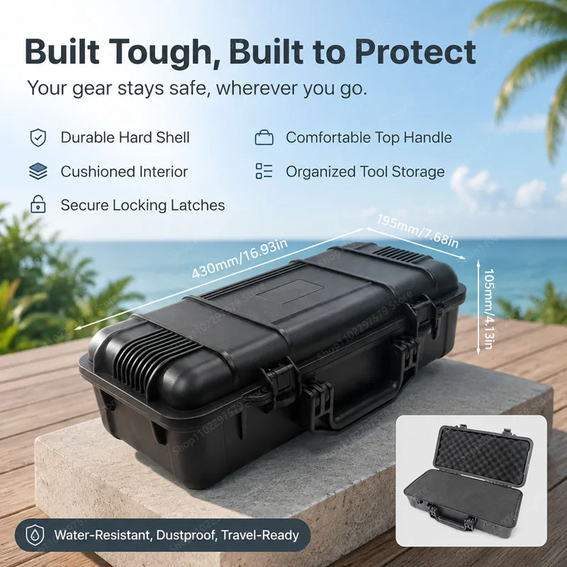 Easy-To-Carry Tool Case Is Waterproof And Features Pre-Cut Foam For Secure Portable Transport, Stores And Protects Instruments.