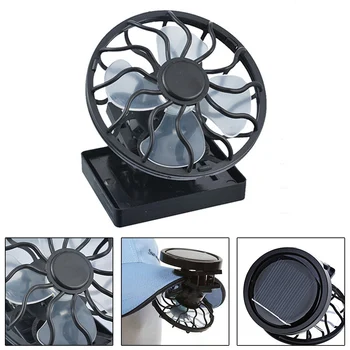 태양열 클립 선풍기 클립온 캡 미니 쿨러, 야외 여행, 하이킹, 낚시 활동, 여름 모자 액세서리, 태양열 선풍기