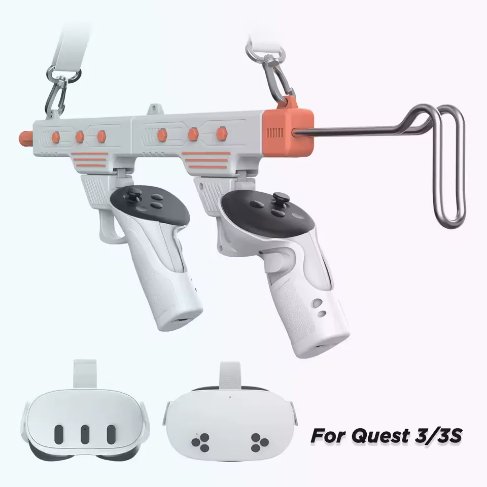 VR Gunstock VR لعبة الملحقات VR تحكم الأسهم بندقية محول تعزيز اطلاق النار وحدة تحكم الألعاب القبضات ل ميتا كويست 3/3S #1