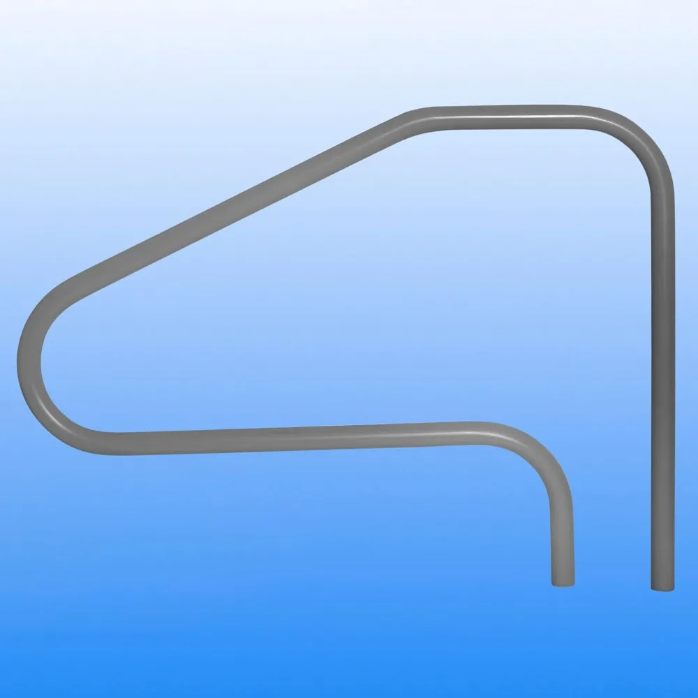 Saftron RTD-448-GG 4 Bend Swimming Pool Mounted Polymer Handrail, Graphite Gray