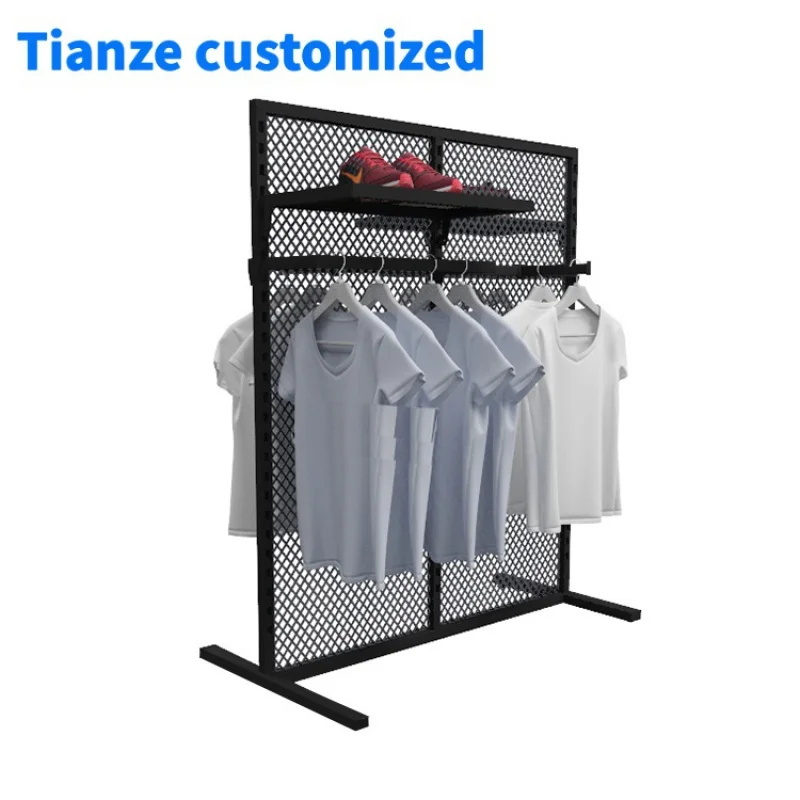 

[Customized]Boutique Clothing Shop Design Steel Garment Rack Clothes Display Stand Shop