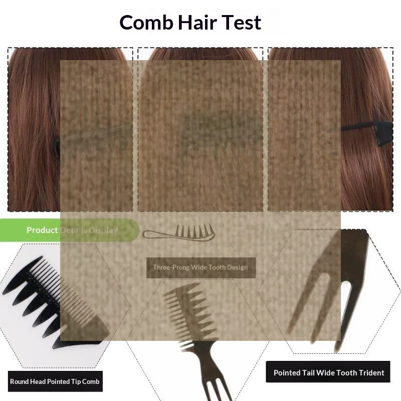 Men's Pocket Hair Grooming Comb Set 1-5PCS Wide Tooth Comb Hair Pick Ideal for Daily Carry Business Trip Use