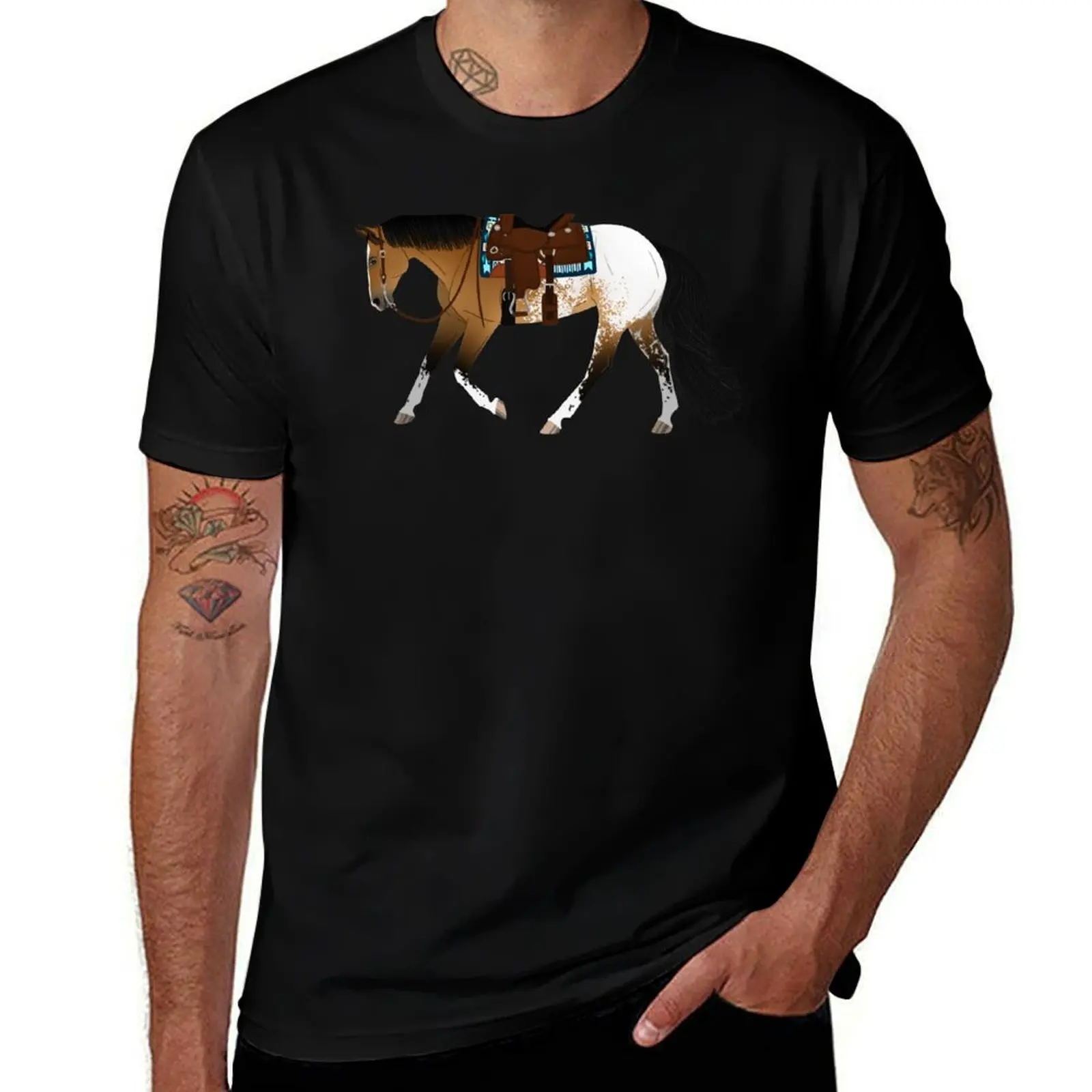 

Buckskin Appaloosa Ranch Horse - Equine Rampaige T-Shirt Construction Work Tee Shirt