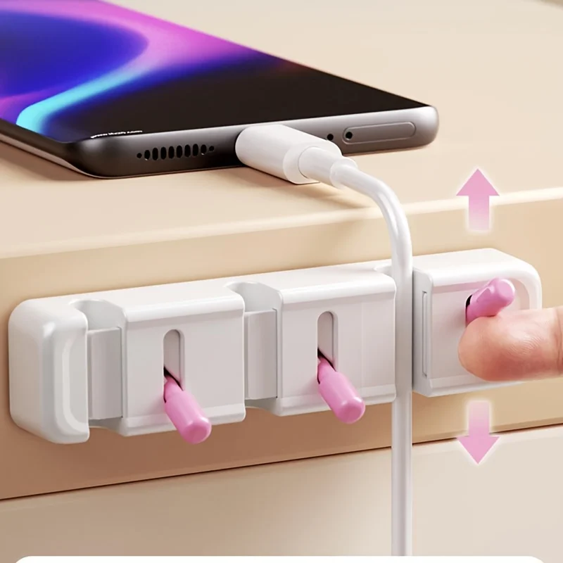 Picture 4: Desktop Data Cable Holder Toggle Snap No Trace Alignment Fixed Cable Data Cable Organizer