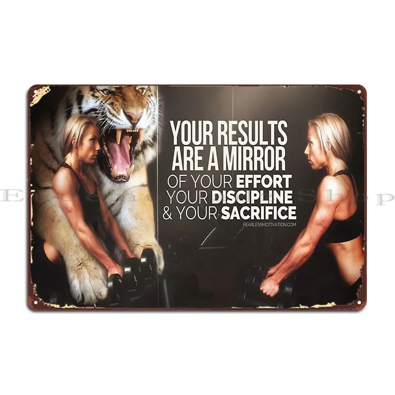 Your Results Are A Mirror Metal Plaque Poster Pub Mural Design Club Design Tin Sign Poster