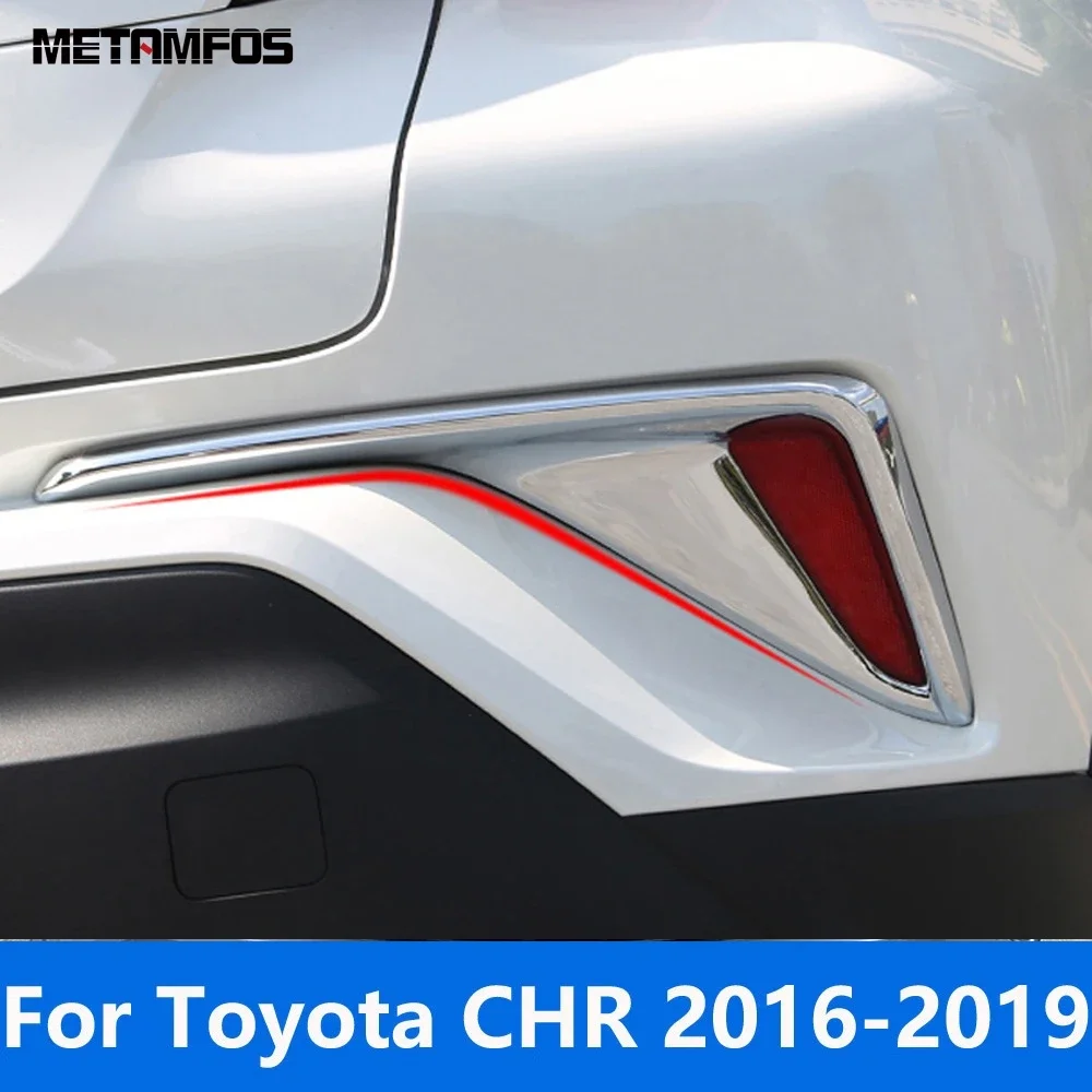 

Для Toyota CHR C-HR 2016 2017 2018 2019, задний бампер из углеродного волокна, противотуманная фара, крышка лампы, защитная накладка, аксессуары, Стайлинг автомобиля
