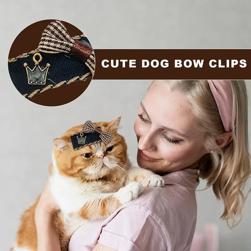 ผูกโบว์สําหรับสุนัขน่ารักคลิปผมขนาดเล็ก Bows Cat Grooming Clippers สัตว์เลี้ยงทรงผมอุปกรณ์เสริมสําหรับวันขอบคุณพระเจ้าคริสต์มาส