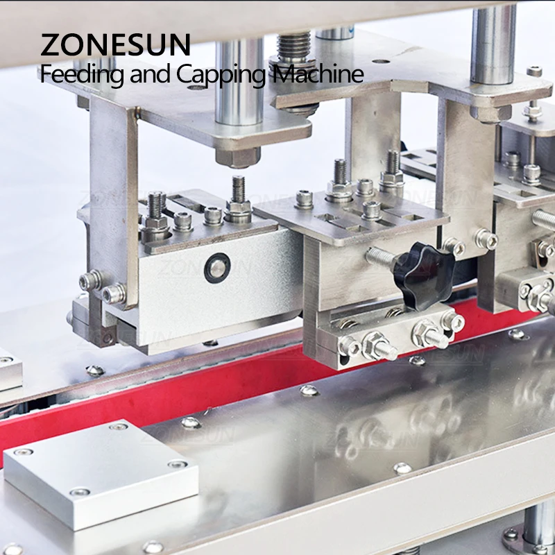 ZONESUN Automatic Vacuum Bottle Capping Machine Jar Capping Vacuum Bottle Closing Machine With Cap Feeder