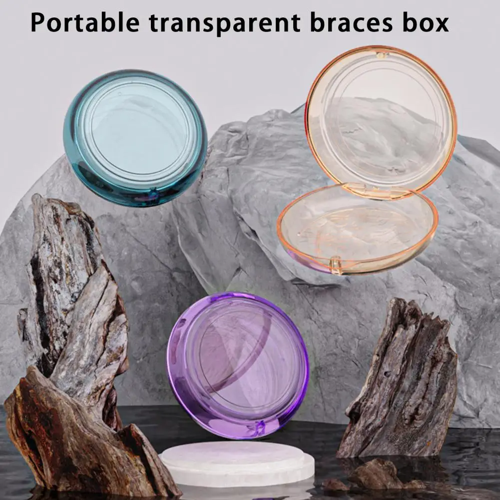 Transparent Braces Orthodontic Case Magnetic Clasp Sealed Retainer Case Mouth Guard Case Portable Braces Storage Cases