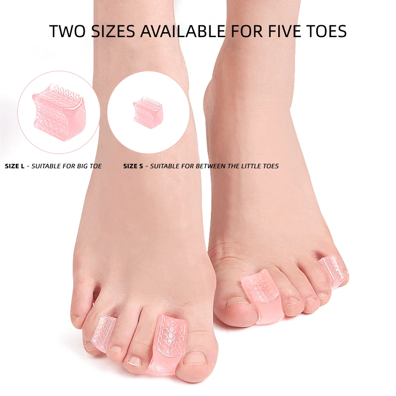 

3Pairs Toe Clip Gel Separators Silicone Corrector Splitter Hallux Valgus Hammer Orthotic Overlapping Foot Care Straightener