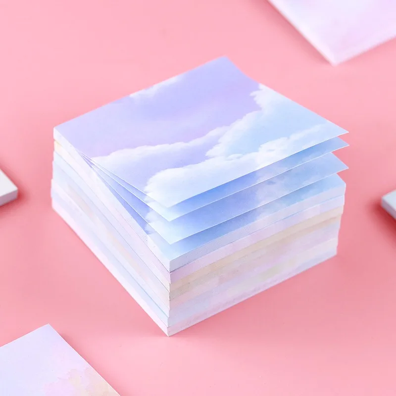 50sheets Colorful Starry Sky Sticker Paper Notes Posted It Sticky Note Pads Notepads Posits Stationery Office Message Stickers