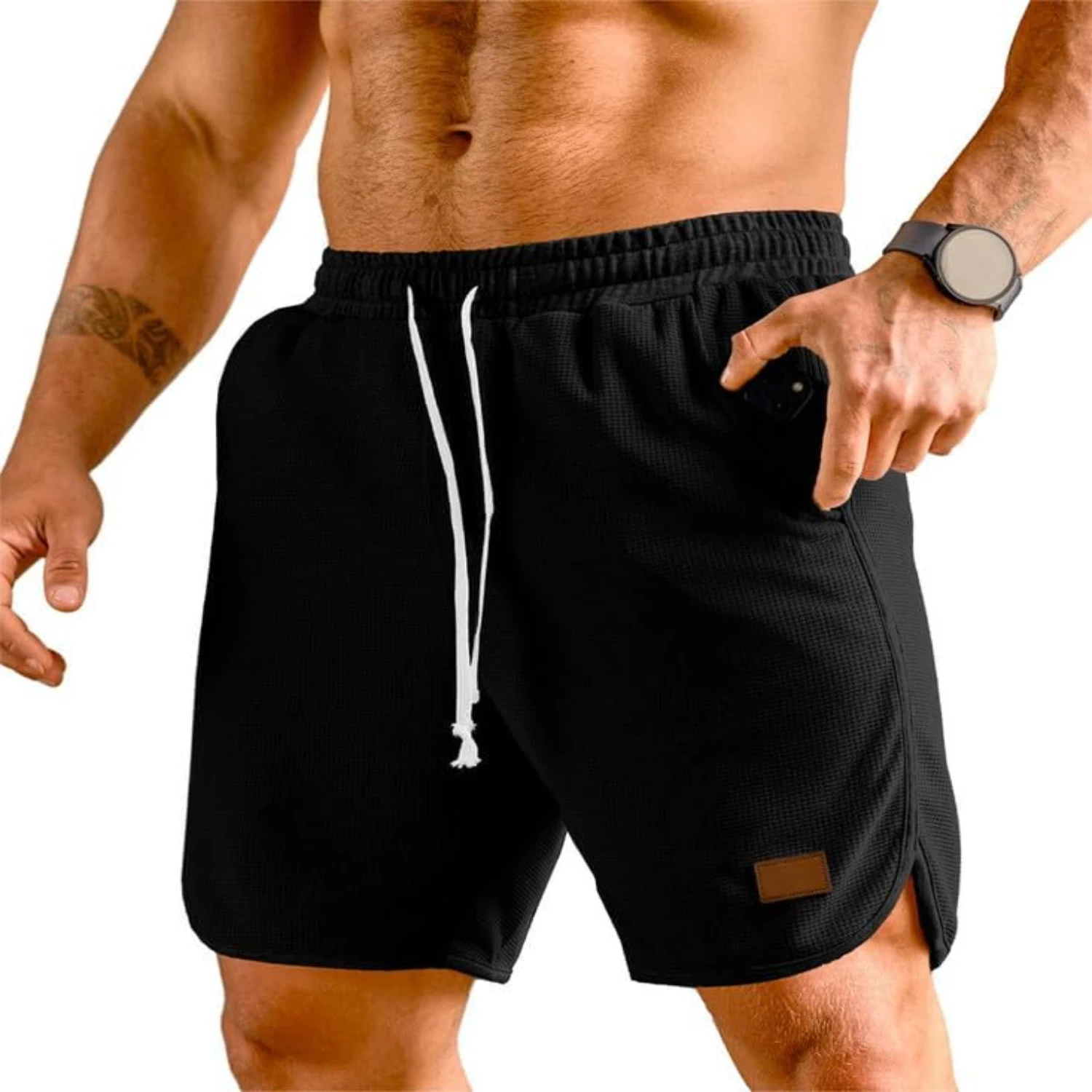 Pantalones cortos para correr duraderos y de alto rendimiento para hombres: elevan su rutina de ejercicio con estos pantalones cortos elegantes y funcionales que un