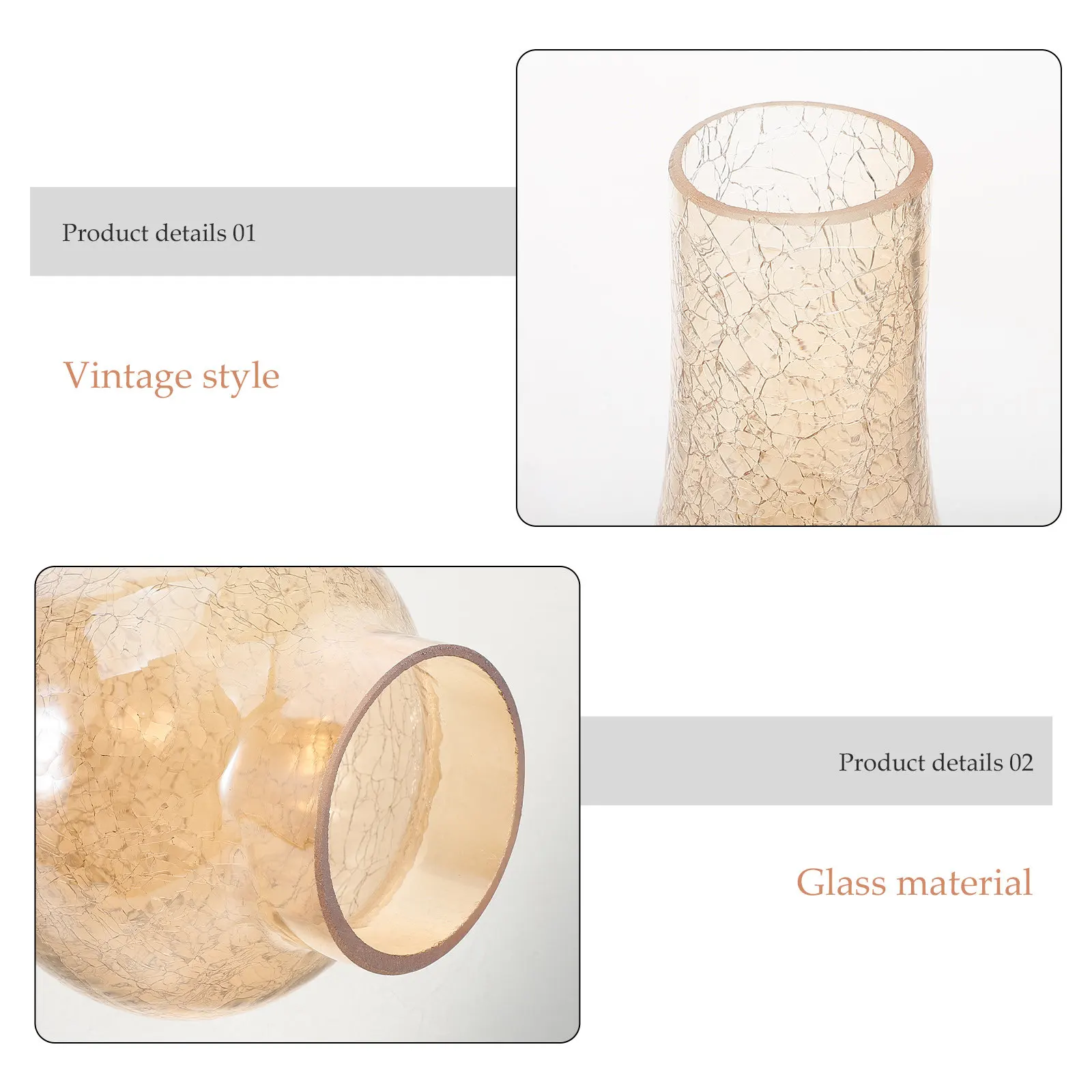 Retro Glass Lampshade Vintage Pastoral Design for Living Room Bedroom Dining Area Even Light Distribution Decorative Lamp Shade