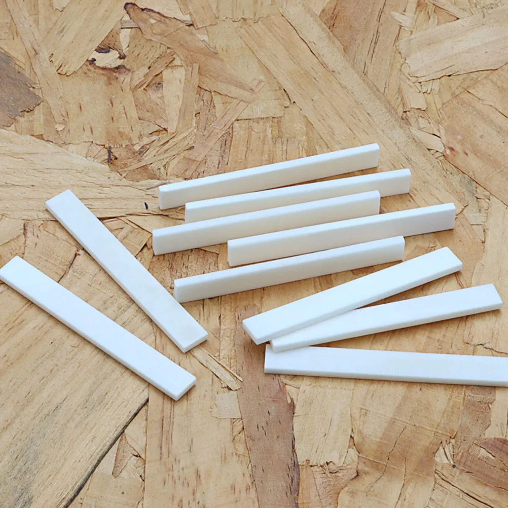 

10 шт. костяных нутов для гитары (акустической, электрогитары, бас-гитары, классической гитары), комплект для замены, стабильный звук, заготовки для нутов из кости