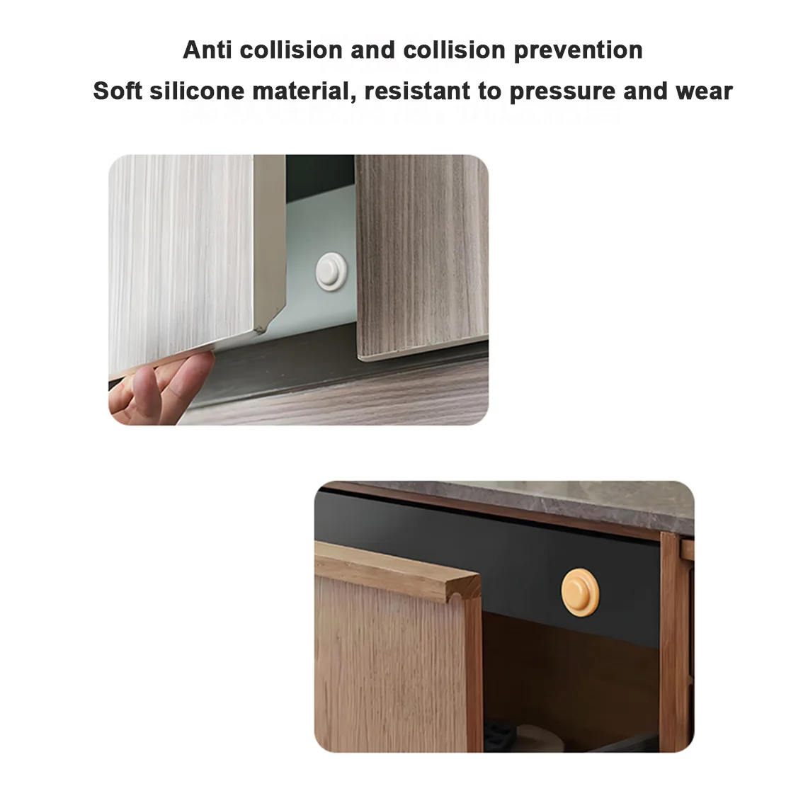 100–500 Stück Silikon-Stoßstangenstopfen, 5 mm, Schranktür-Antikollisions-Pads, unsichtbare Schraubenlochabdeckung für Holzbearbeitung, DIY-Dichtungsstopfen